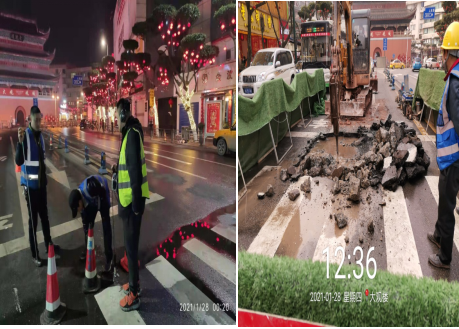 細查管道探漏點 奮戰(zhàn)搶修保供水